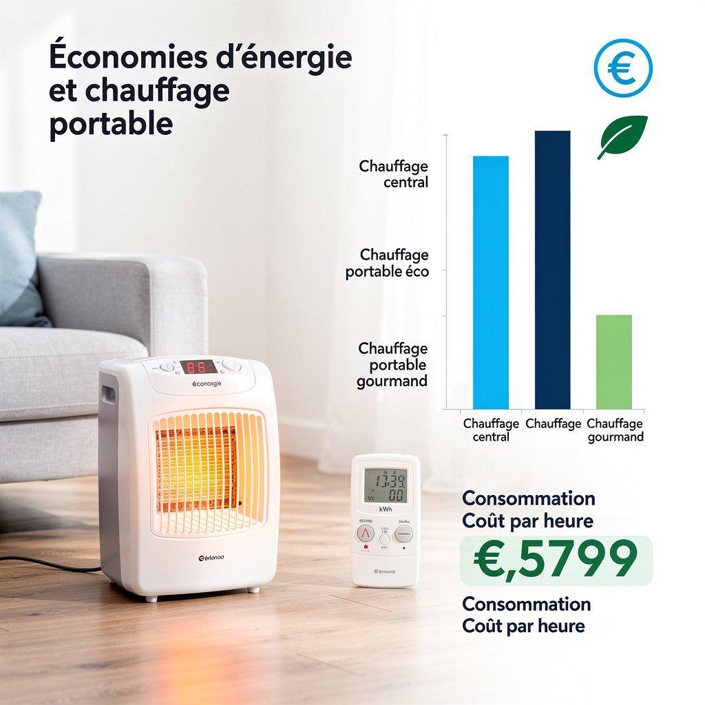 Économies et consommation énergétique chauffage portable